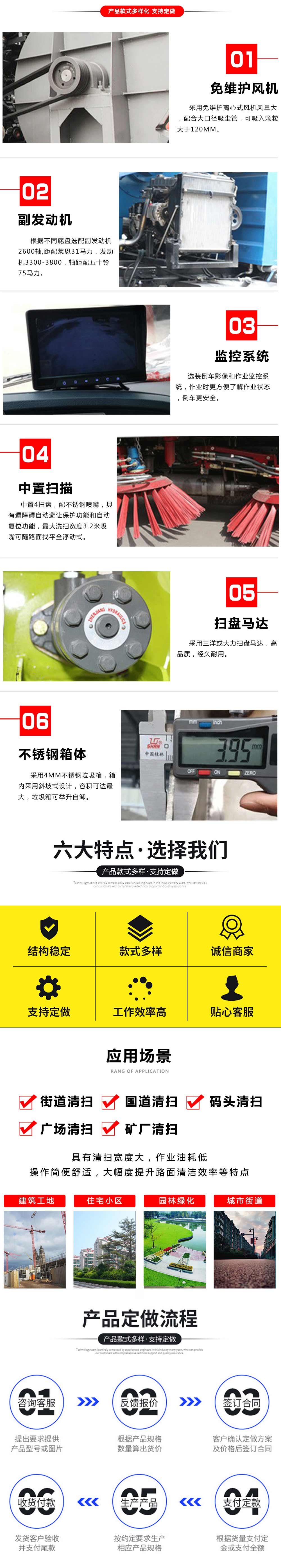 国六3方尘箱 0.8方水箱 蓝牌解放扫路车